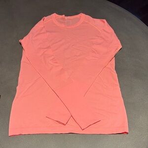 Orange Lululemon Long Sleeve Top